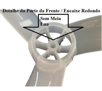 HELICE DE 60CM P/VENTILADOR ARGE STYLO TWISTER A-10 3PÁS E-10,0MM PRD C/TRAVA TRASEIRA