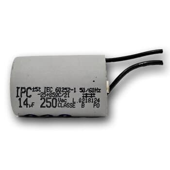 CAPACITOR 014,0UF 2FIOS 250VAC - P/EXAUSTOR LOREN SID 60CM 110V / P/CONTROLE REMOTO VENTILADOR DE TETO ALISEU TERRAL