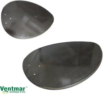 PÁ HÉLICE P/VENTILADOR DE TETO 3-FUROS MDF FOCUS PÉTALO TABACO -*VENDIDA P/UNIDADE- C/FURAÇĂO RIOPRELUSTRES VENTI-DELTA G/G VOLARE - MEDIDAS 44X32CM - foto 1 de 2