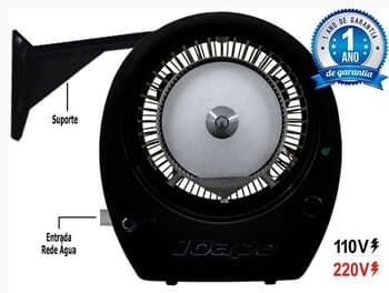 CLIMATIZADOR JOAPE BOB SUPER PULVERIZANTE 110VOLTS SUPORTE DE PAREDE - 148W VAZAO 1700M3H - P/AREA DE 15 A 20M2 - LIGAR EM REDE HD
