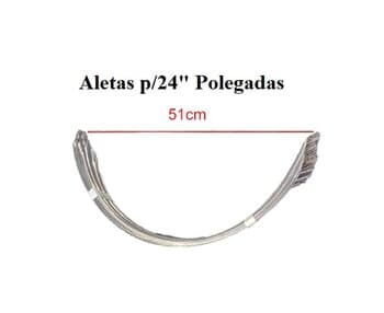 KIT REPARO P/EXAUSTOR EÓLICO 22" POLEGADAS - 10 ALETAS DE 44CM - MARIVENT - *APENAS AS ALETAS
