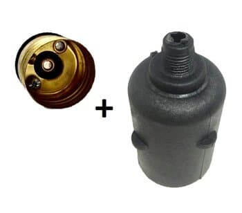 SOQUETE P/VENTILADOR DE TETO ARGE C/BORNE/MIOLO/CASQUILHO - ARLUX - GĘNIUS - VENTUS - TRON MARBELA - *VENDIDO P/UNIDADE