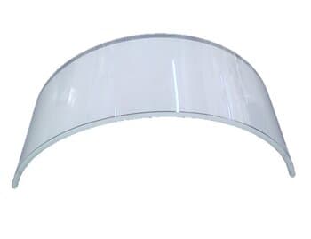 Globo Cúpula Vidro Lateral da Luminária Ventilador Valęncia - Loren Sid Quartzo - Calha Fosca c/Borda Cristal - *Vendido p/Unidade