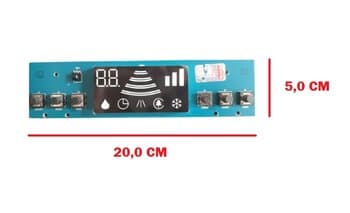 PLACA CENTRAL DE COMANDO CLIMATIZADOR MWM M9000 - DISPLAY PAINEL TOUCH INTERNO M9 BIVOLLTS