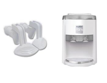 TORNEIRA P/PURIFICADOR LATINA KIT C/2-TORNEIRAS DIR ESQ - P/PURIICE PURI ICE PA355 E BEBEDOURO BR355 - BRANCA HASTE BRANCA