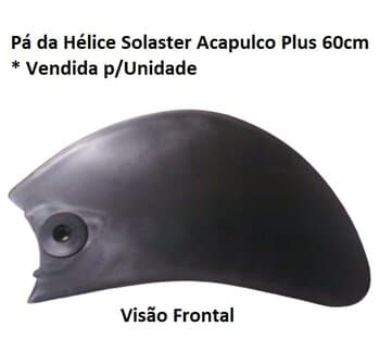 PA ORELHA DA HELICE DO VENTILADOR SOLASTER ACAPULCO 60CM - PA PLASTICA PRETA - VENTILADOR ACAPULCO PLUS - *VENDIDA P/UNIDADE
