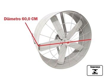 EXAUSTOR DE 60CM VENTI-DELTA COMERCIAL CINZA 220V06,0UF VAZĂO 09000M3/H 1580RPM 1/3CV 76DB 25MMCA - C/CHAVE DE REVERSĂO