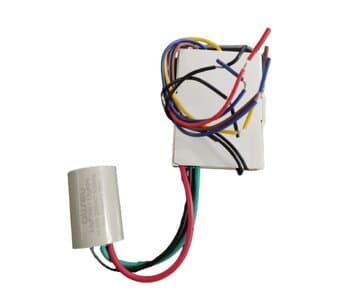 Modulo Receptor Controle Remoto Ventilador ALISEU 220V04,0UF - Duo Geo Inspire Jet Nano Tech Slim Smart Tradicional Wave - P/Kit IC55-220V CAP.3F 2,5+1,5UF