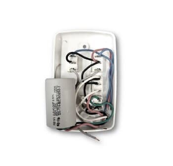 CHAVE P/VENTILADOR DE TETO R2LUZ 3VEL C/CAP.08,0UF 3,0+5,0MF C/REVERSĂO + 2-TECLAS LUZ - P/VENTI-DELTA NEW LIGHT AIR DESIGN LATINA, E OUTROS - foto 1 de 3