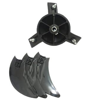 HELICE DE 65CM VENTILADOR VENTI-DELTA SUPER DELTA 65CM 3PAS PRETA - ENCAIXE 10,0MM PONTA MEIA LUA S/TRAVA TRASEIRA KIT C/04-ITENS 1-CENTRO/CUBO+3-PAS