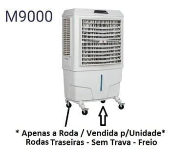 RODA RODÍZIO P/CLIMATIZADOR BEM ESTAR BE9000/ MWM M9000 - 75X21MM - MÓVEL TRASEIRA SEM TRAVA - *VENDIDA P/UNIDADE