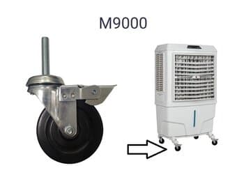 RODA RODÍZIO P/CLIMATIZADOR BEM ESTAR BE9000/ MWM M9000 - 75X21MM - MÓVEL DIANTEIRA C/TRAVA -*VENDIDA P/UNIDADE