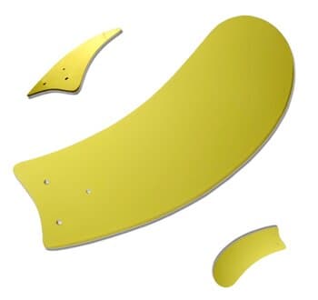 PÁ HÉLICE P/VENTILADOR DE TETO VENTI-DELTA GARRA GRANDE - MDF ARTE AMARELA - SERVE P/VENTILADOR TRON RIOPRELUSTRES PRIMAVERA VENTISOL *VENDIDA P/UNIDADE