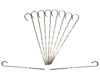 ESPETOS EM INOX P/ASSADOR ARKE AG-10 - KIT COM 10-UN MINI ESPETINHOS ARAMADOS INOX P/CHURRASQUEIRA CAMPING