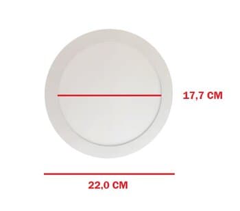 LUMINÁRIA PLAFON PAINEL LED EMBUTIR RD22,0CM P/VENTILADOR DE TETO DELTA LUNIK ONE LOFT VINTAGE, RIOPRELUSTRES LUX2008 - 18W6500KBIV BRANCA B/BRANCA