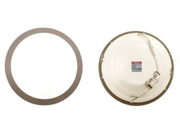 LUMINÁRIA PLAFON PAINEL LED EMBUTIR RD29,5CM P/VENTILADOR DE TETO VENTI-DELTA TORNADO - 24W6500KBIV BRANCA B/MARROM + SUPORTE - ORIGINAL