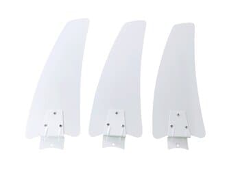 PA HELICE P/VENTILADOR DE TETO PRIMAVERA EVOLUTION DELTA SUBLIME - KIT C/03PAS MDF BRANCAS/3 SUPORTES DE PAS C/PARAFUSOS C/PORCAS