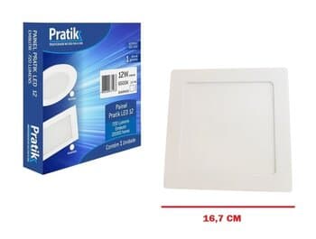 LUMINÁRIA PLAFON PAINEL LED EMBUTIR QD16,0CM P/VENTILADOR DE TETO - 12W6500KBIV BRANCA B/BRANCA - PRATIK 720 Lumens - foto 1 de 4