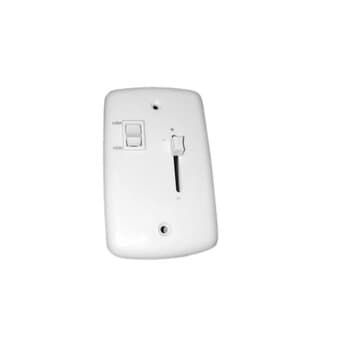 CHAVE P/VENTILADOR DE PAREDE ARGE DELTA LOREN SID - CONTROLE DE VELOCIDADE BIV DESLIZANTE C/TECLA LIGA/DESLIGA - ESP.4X2 BRANCO - foto 1 de 4
