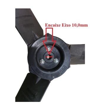 HELICE P/CLIMATIZADOR AG EBONE FOG I/II/III FOG1 FOG2 FOG3 3P F10,0MM G/AH Anti Horario - PÁS FIBRA C/CENTRO METAL- DIÂM.40CM - FIBRAMETAL H/400/3/PAG/FOG I/II/III