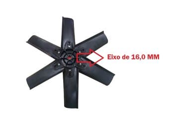 HELICE P/EXAUSTOR 50CM VENTISOL 6PAS PLASTICA/FIBRA F-16,0MM C/TRAVA CHAVETA - DIAM.47,0CM PA SP 50CM