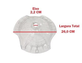 CARCAÇA DO MOTOR VENTILADOR SPIRIT VT300 3PÁS PLÁSTICA COR CRISTAL SUPERIOR P/VT301 VT302 - *VENDIDA P/UNIDADE