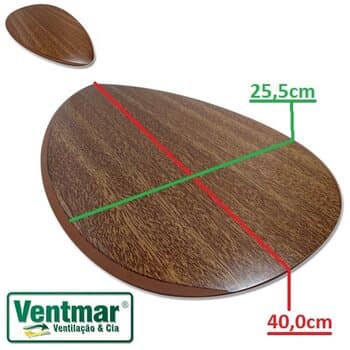 PÁ HÉLICE P/VENTILADOR DE TETO - MDF FOCUS PÉTALO COR MOGNO - SEM FURAÇĂO - SERVE P/VÁRIOS MODELOS DE VENTILADORES *VENDIDA P/UNIDADE - foto 1 de 4