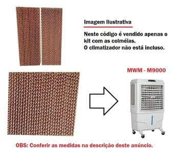 COLMEIA P/CLIMATIZADOR - ESP.10,0X L63,0 X A/C067,0CM 1-TRAS + 2 LAT 06,0X L55,0 X A/C23,0CM - KIT MWM M9000 - PAINEL EVAPORATIVO 06763-10