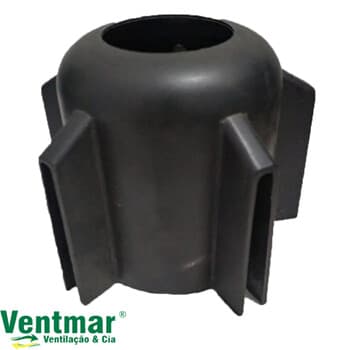 CAPA DE ACABAMENTO DA COLUNA P/VENTILADOR SOLASTER PRETO - CANOPLA PLÁSTICA DA BASE DA COLUNA VENTILADOR VENEZA ACAPULCO BARCELONA PRETO - foto 1 de 2