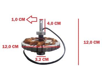 ESTATOR LSD VTLU M2/M3 110V7,5/8,5UF C/ROL ANEL MENOR - foto 1 de 7