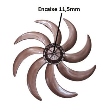 HÉLICE DE 60CM P/VENTILADOR DÔMINA 8PÁS E-11,5MM COR BRONZE - OCTUPUS 60CM - PONTA REDONDA C/TRAVA TRASEIRA - foto 1 de 3