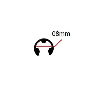 TRAVA ELÁSTICA DE METAL 0,8CM / 08MM P/FIXAR HÉLICE NO EIXO DO VENTILADOR VENTISOL 50CM/60CM ANTIGO - *VENDIDA P/UNIDADE