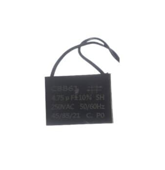 CAPACITOR 004,75UF 2FIOS QD 250VAC - CBB61 - P/VENTILADOR DE TETO - foto 1 de 2
