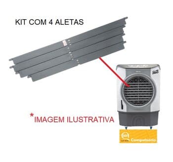 ALETAS HORIZONTAIS DA SAÍDA DE AR CLIMATIZADOR VENTISOL CLI45LT CLI70LT CLI100LT PRO PRO2 - KIT C/04-UN *SERVE P/SUPERIOR ou INFERIOR