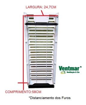 CARENAGEM LATERAL DO CLIMATIZADOR VENTISOL CLI45LT CLI70LT CLI100LT PRO PRO2 - Fixador da Colmeia - FIG.11 CÓD.3365