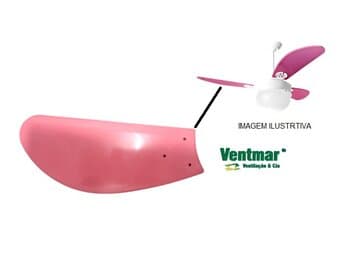 PÁ HÉLICE P/VENTILADOR DE TETO LOREN SID M1/M2 - PL TUBA ROSA/PINK 3-FUROS - VENDIDA P/UNIDADE - P/PRIMOR PEROLA PLATUN ÁGATA