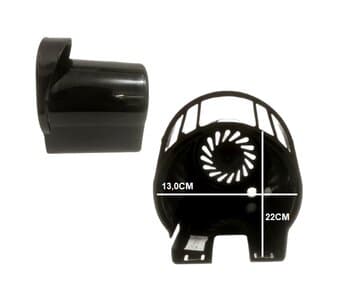 CAPACETE DO MOTOR VENTILADOR LOREN SID TUFĂO TURBO SPRINT PRETA 30/40CM COM ALÇA ANTERIOR