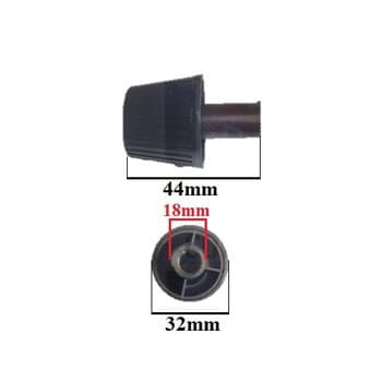 Porca Plástica Calota da Hélice Ventilador Cadence Supreme Eros 40cm cor Preta - p/Todos c/Eixo 08,0mm - Rosca Esquerda 8,0mm