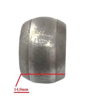 BUCHA DE METAL P/EIXO DE VENTILADOR CIRCULADOR BRITÂNIA - METAL/FERRO GROSSA - ENCAIXE E-12,0MM / DIÂM.EXT. 22MM / LARG.14MM
