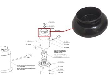 Base do Motor do Liquidificador Tron 1,5 e 2,0-Litros - Corpo Superior do Motor - SEM Mancal, SEM Eixo e SEM Laminas