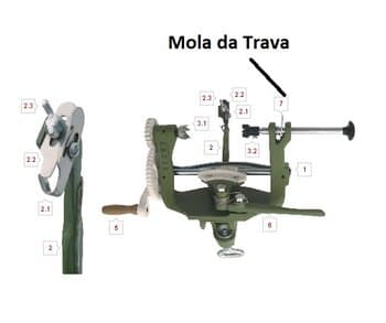Mola da Trava do Descascador de Laranjas Manual Guzzo - Mola Menor