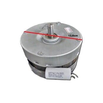 MOTOR P/EXAUSTOR 20CM/25CM VENT AIR/VENTAIR LINHA PESADA BIV08,0UF ALTA ROTACAO 3500RPM VAZĂO 1320/1800M3H 78DB EIXO 12,0MM - MOTOR MAIOR