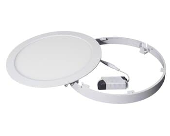 LUMINÁRIA PLAFON PAINEL LED EMBUTIR RD29,5CM P/VENTILADOR VENTI-DELTA MAGNÍFICO / TORNADO - 24W3000KBIV AMARELA B/BRANCA