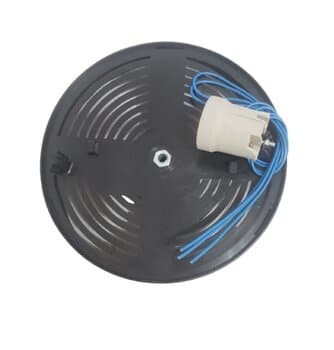 Plafon Plástico Suporte do Globo Ventilador Venti-Delta New Montana / New Paraty - cor Preta - c/1-Soquete - Suporte do Globo Montana Paraty