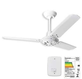 VENTILADOR DE TETO LOREN SID COMERCIAL M3 RV 110V127W08,5UF 3PAS ABS/PL COR BRANCA CV REVERSAO - SEM LUMINARIA P/AREA GOURMET