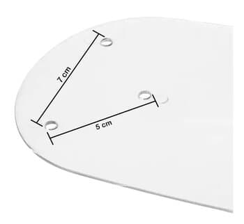 PÁ HÉLICE PARA VENTILADOR DE TETO VENTISOL WIND LIGHT PETALOS - *KIT C/03-PÁS - PÁ PLÁSTICA ACRÍLICA S/GARRA PA0382TR - *MONTAR C/GARRA/SUPORTE