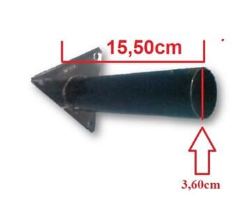SUPORTE DE PAREDE P/VENTILADORES SOLASTER ACAPULCO VENEZA GOAR DAL MORO - METAL COR PRETA