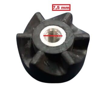 Mancal Arraste do Rotor do Motor Liquidificador Tron 1,5 e 2,0 Litros - Arraste Vulcanizado Lado do Rotor/Motor ROSCA DE 07,5MM
