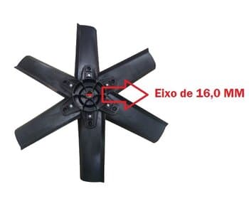 HELICE P/EXAUSTOR VENTISOL 60CM SERVICO PESADO - 6PAS PLASTICA/FIBRA F-16,0MM C/TRAVA CHAVETA - DIAM.57,0CM PA SP 60CM - foto 1 de 3