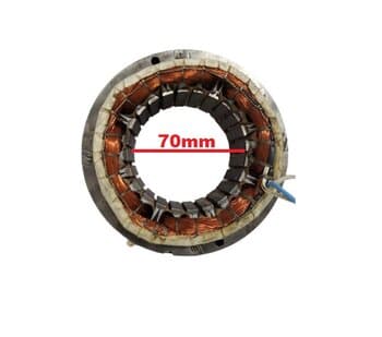 ESTATOR BOBINADO MOTOR EXAUSTOR ARGE 50CM 220V - RECUPERADO COM FIO DE COBRE *USAR C/CAPACITOR DE 4,0UF - foto 1 de 6
